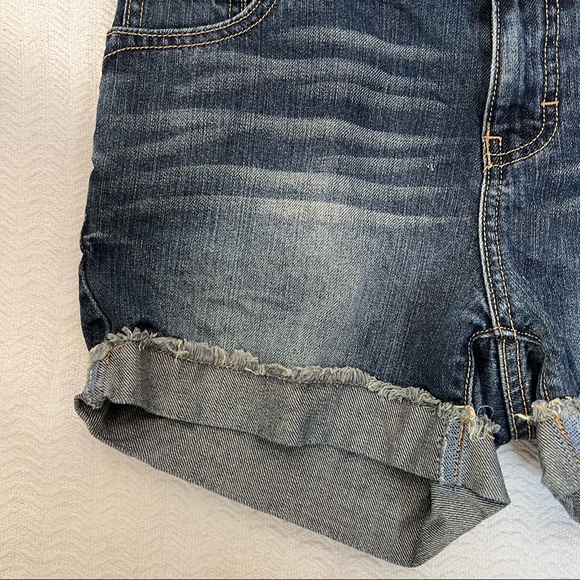 mossimo supply / distressed blue jean shorts - Picture 3 of 6